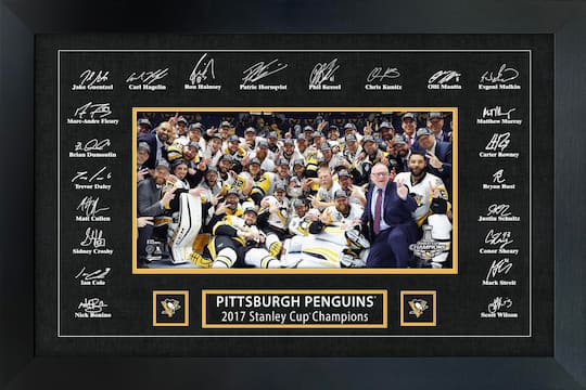 Pittsburgh Penguins Stanley Cup Replica Signature Frame 35.5" x 23.5